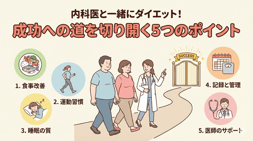 内科医と一緒にダイエット!成功への道を切り開く5つのポイント
