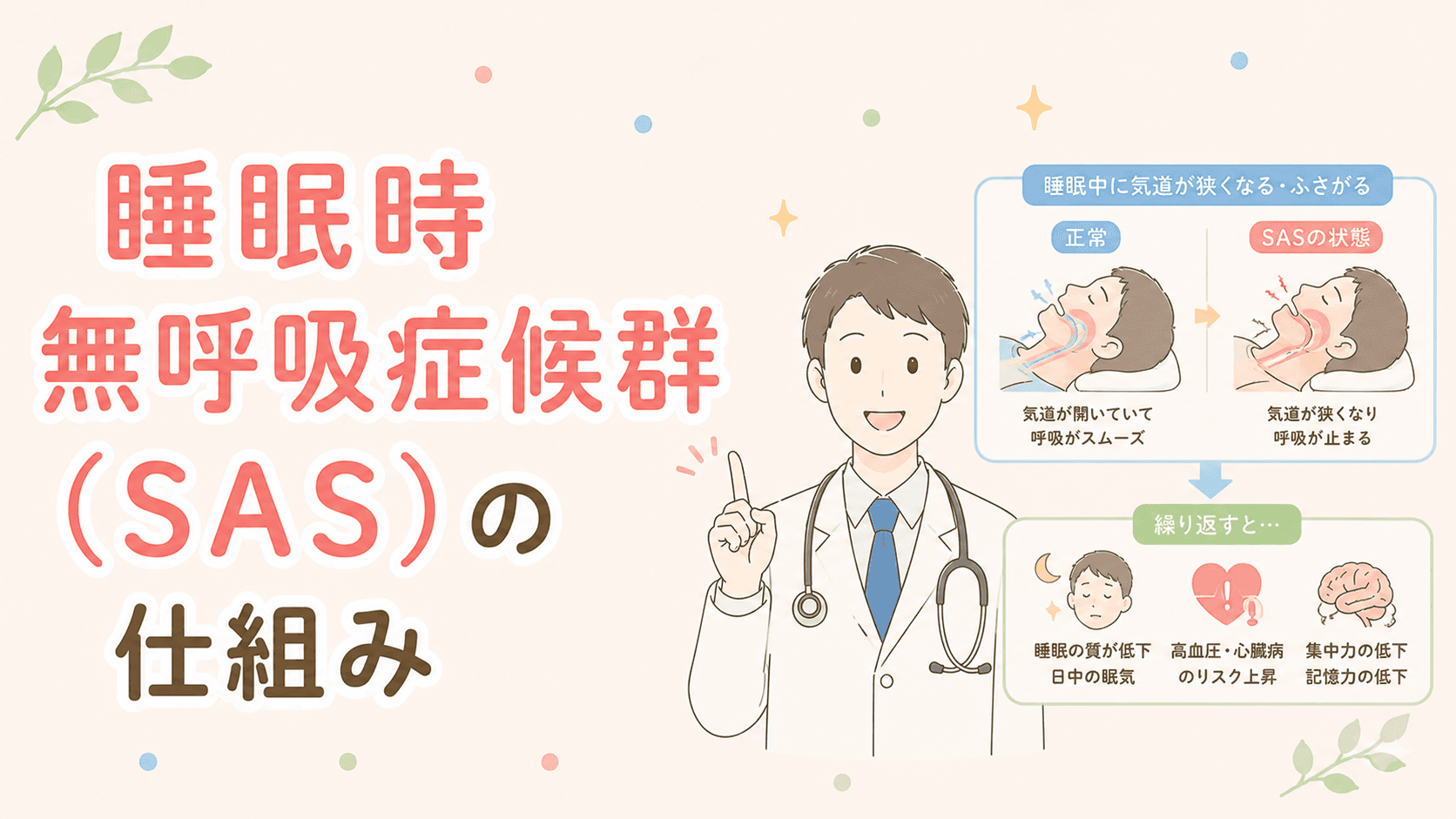 つかぐち内科クリニックの睡眠時無呼吸症候群(SAS)の治療について