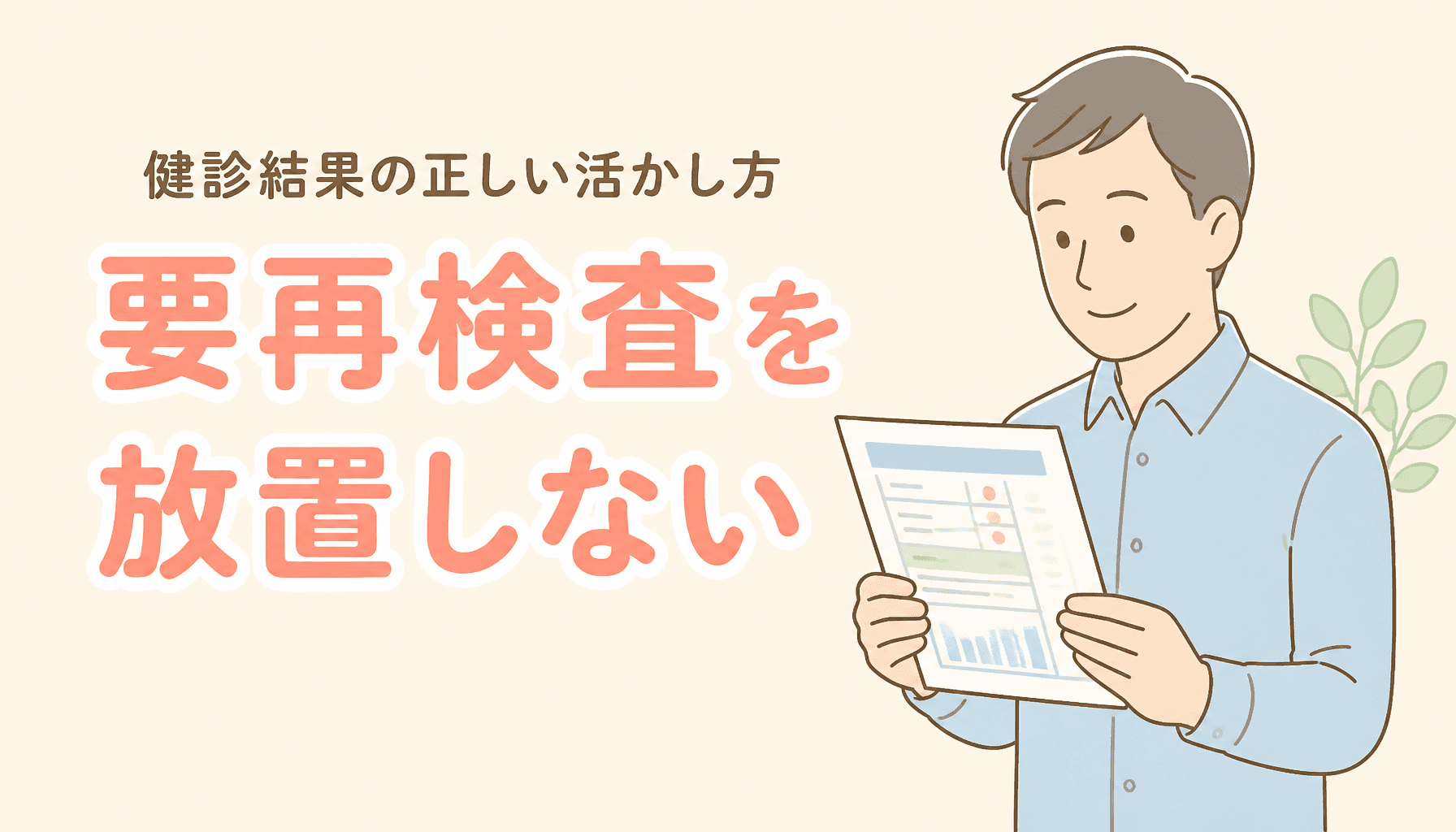 健康診断の「要再検査」を放置していませんか?受けるべき理由